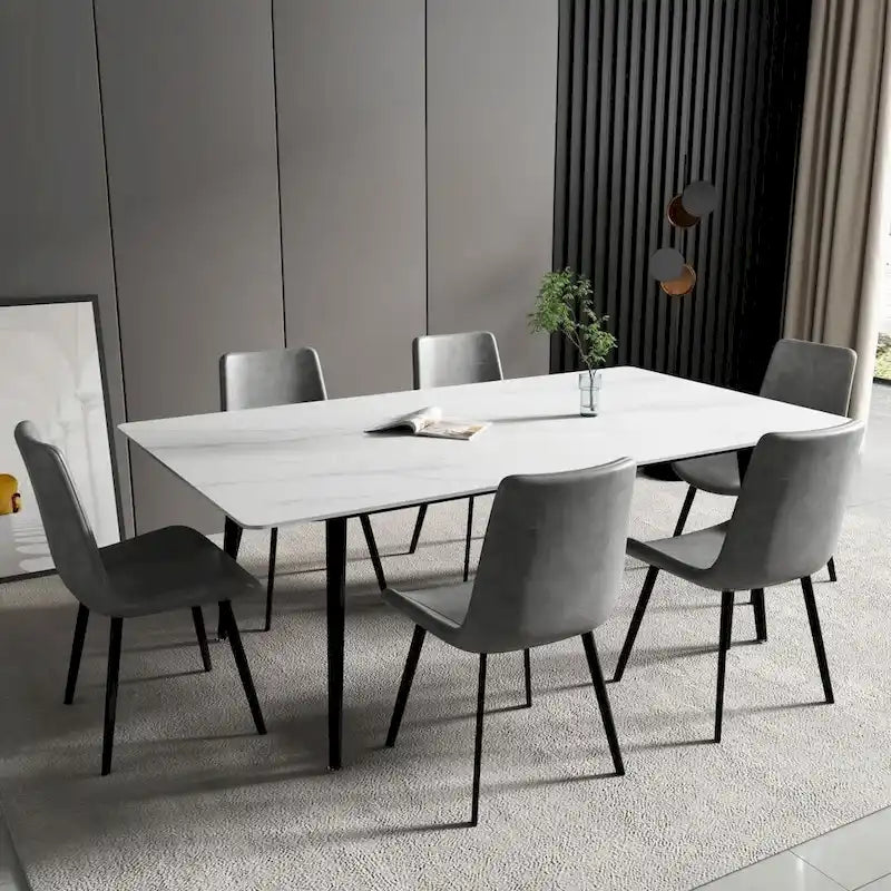 Tavolo da pranzo rettangolare 70,8 con piano in pietra