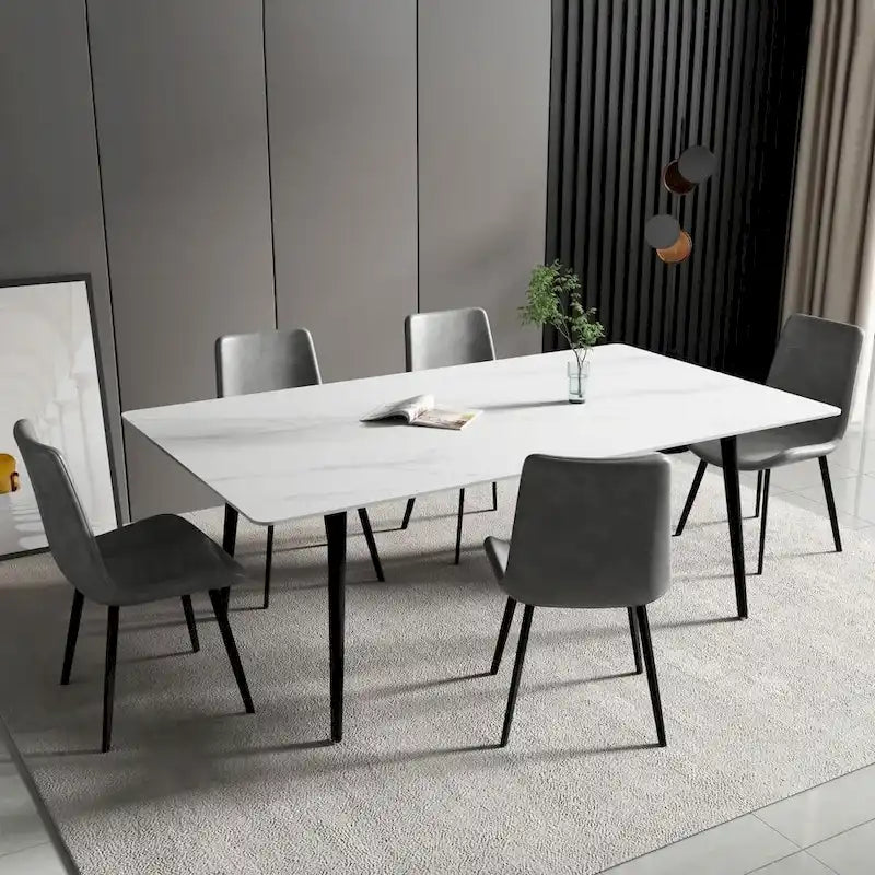 Tavolo da pranzo rettangolare 70,8 con piano in pietra