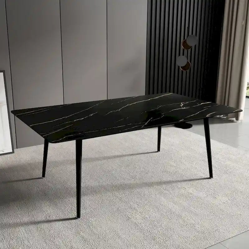 Tavolo da pranzo rettangolare 70,8 con piano in pietra