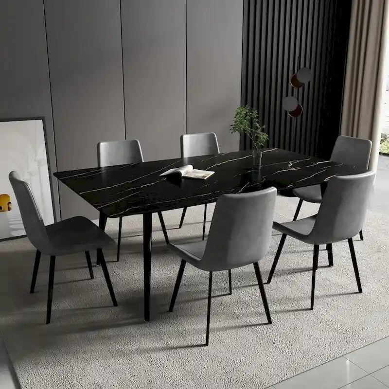 Tavolo da pranzo rettangolare 70,8 con piano in pietra