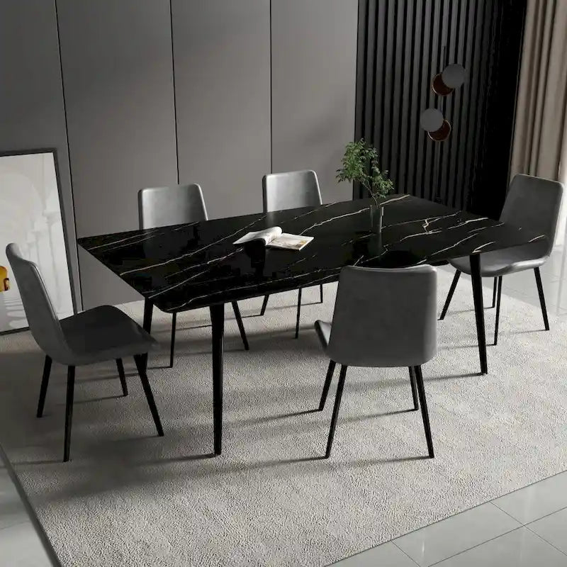 Tavolo da pranzo rettangolare 70,8 con piano in pietra