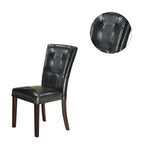 Sedia da pranzo rivestita in pelle, set da 2 pezzi