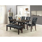 Sedia da pranzo rivestita in pelle, set da 2 pezzi