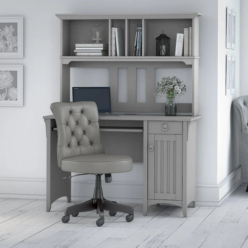  Salinas 48W Computer Desk with Hutch and Office Chair