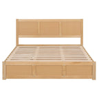 Letto a piattaforma in legno con contenitore sottostante e 2 cassetti