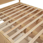 Letto a piattaforma in legno con contenitore sottostante e 2 cassetti