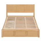 Letto a piattaforma in legno con contenitore sottostante e 2 cassetti