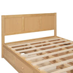 Letto a piattaforma in legno con contenitore sottostante e 2 cassetti