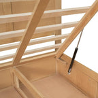 Letto a piattaforma in legno con contenitore sottostante e 2 cassetti