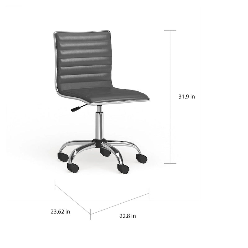 Sedia da ufficio moderna in cromo
