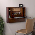  Arkins Brown Mahogany Wall-mount Laptop Desk