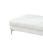 Pouf Ottomano Moderno in Similpelle Bianco