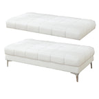 Pouf Ottomano Moderno in Similpelle Bianco