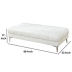 Pouf Ottomano Moderno in Similpelle Bianco