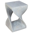 Sgabello Originale in Legno Twist 12 X 12 X 18 Pollici Olio Grigio - 12 x 12 x 18