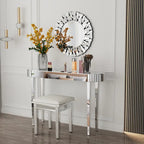 Consolle a Specchio, Tavolo d'Ingresso Argento - 120x32x80 cm