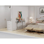 Consolle a Specchio, Tavolo d'Ingresso Argento - 120x32x80 cm