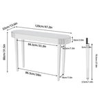 Consolle a Specchio, Tavolo d'Ingresso Argento - 120x32x80 cm