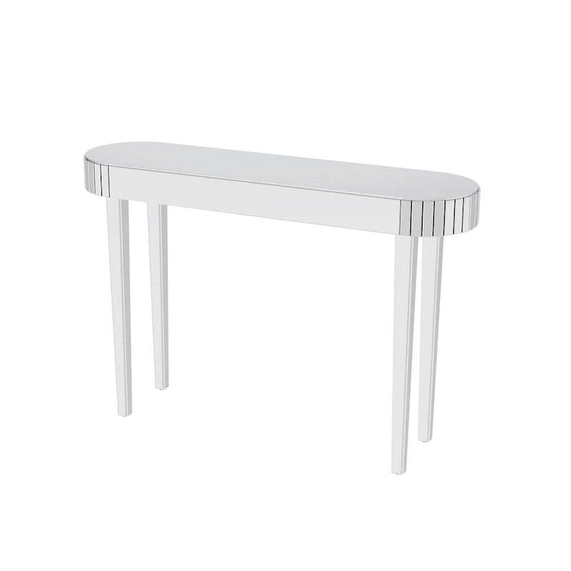 Consolle a Specchio, Tavolo d'Ingresso Argento - 120x32x80 cm