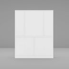 Libreria con 4 ante, 4 cassetti e ripiani, Nera - H 200 cm