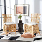 Sedia d'accento in rattan con cuscino (set da 2) - 19.7 L x 22.1 P x 35.4 A - 20Lx22Px35A