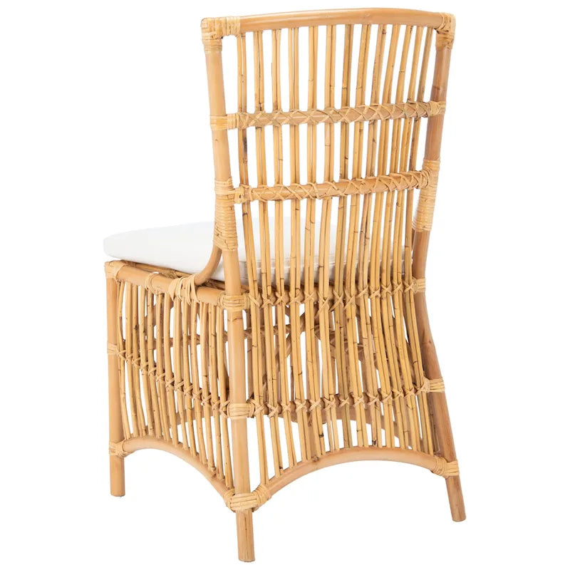 Sedia d'accento in rattan con cuscino (set da 2) - 19.7 L x 22.1 P x 35.4 A - 20Lx22Px35A