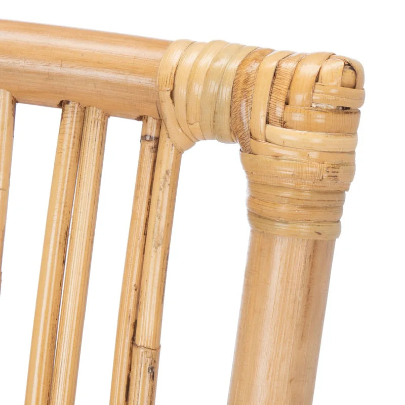 Sedia d'accento in rattan con cuscino (set da 2) - 19.7 L x 22.1 P x 35.4 A - 20Lx22Px35A