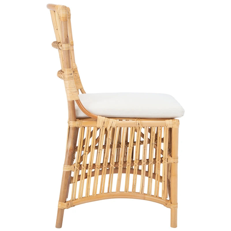 Sedia d'accento in rattan con cuscino (set da 2) - 19.7 L x 22.1 P x 35.4 A - 20Lx22Px35A