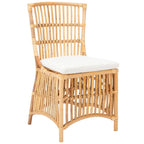 Sedia d'accento in rattan con cuscino (set da 2) - 19.7 L x 22.1 P x 35.4 A - 20Lx22Px35A