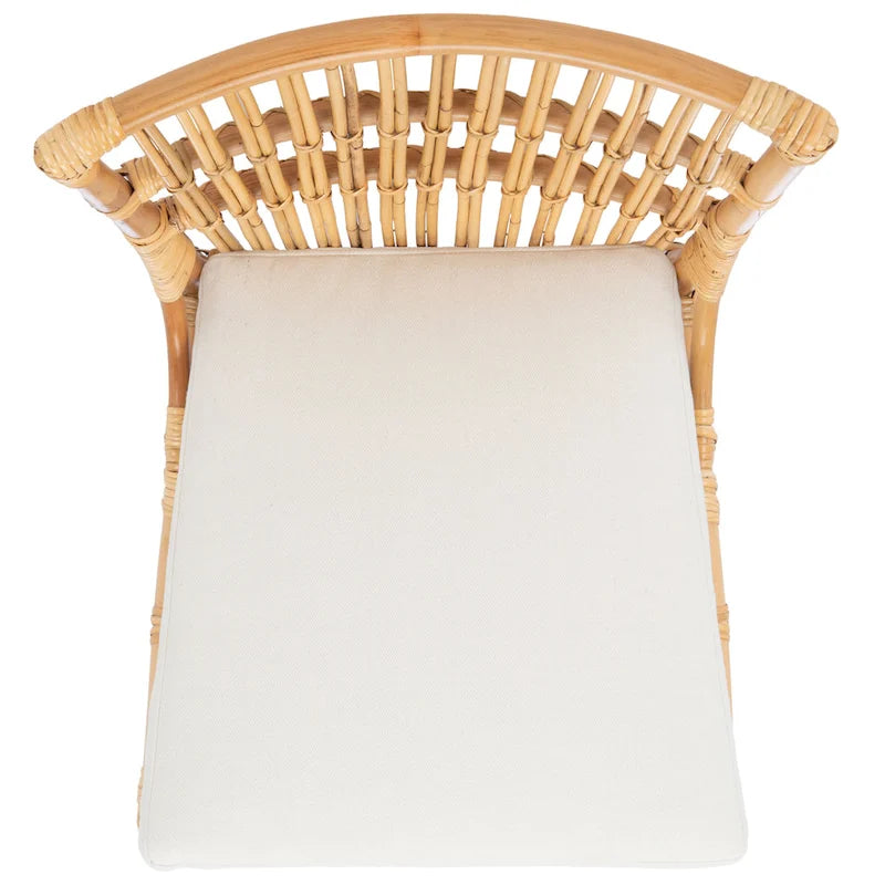 Sedia d'accento in rattan con cuscino (set da 2) - 19.7 L x 22.1 P x 35.4 A - 20Lx22Px35A