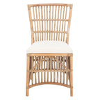 Sedia d'accento in rattan con cuscino (set da 2) - 19.7 L x 22.1 P x 35.4 A - 20Lx22Px35A