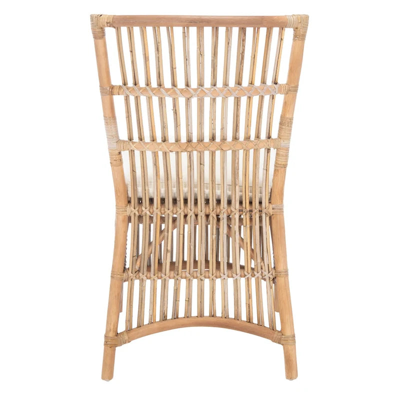 Sedia d'accento in rattan con cuscino (set da 2) - 19.7 L x 22.1 P x 35.4 A - 20Lx22Px35A
