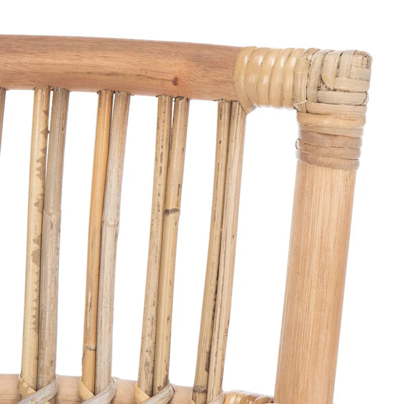 Sedia d'accento in rattan con cuscino (set da 2) - 19.7 L x 22.1 P x 35.4 A - 20Lx22Px35A