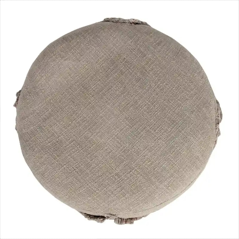 Pouf ottomano rotondo 18 Brown Solid Texture Diamond