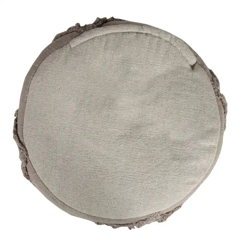 Pouf ottomano rotondo 18 Brown Solid Texture Diamond