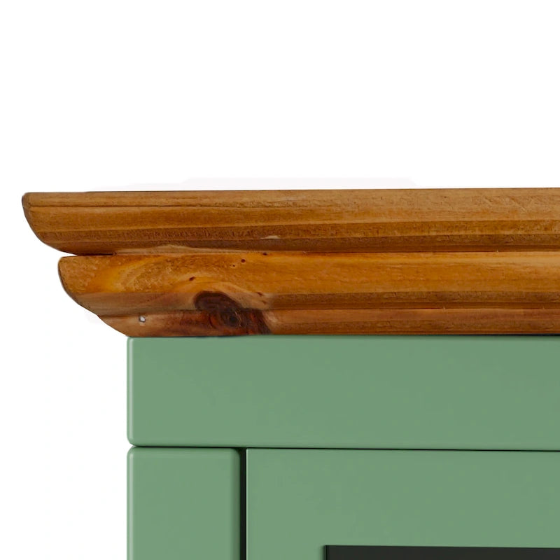 Comodino con Armadietto Contenitore e Piano in Legno Massello, 1 PEZZO/ 2 PEZZI
