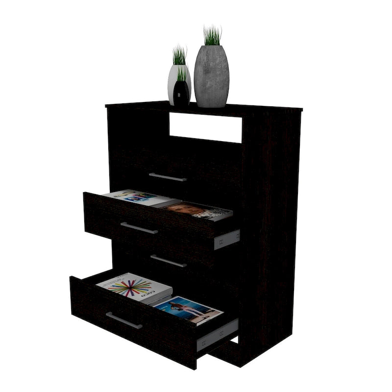 Cassettiera continentale, piano superiore, quattro cassetti, un ripiano