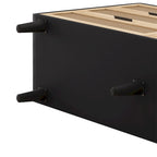 Mobile Contenitore in Rattan da 59" con 6 Cassetti e Gambe in Legno