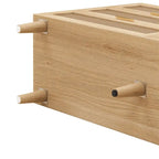 Mobile Contenitore in Rattan da 59" con 6 Cassetti e Gambe in Legno
