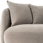 Divano Curvo Rettangolare Moderno Neutro a 4 Posti - 117 x 49 x 31