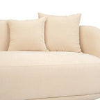 Divano Curvo Rettangolare Moderno Neutro a 4 Posti - 117 x 49 x 31