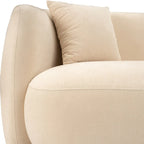 Divano Curvo Rettangolare Moderno Neutro a 4 Posti - 117 x 49 x 31