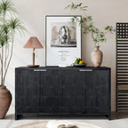 Credenza a buffet in legno a 4 ante stile rustico