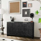 Credenza a buffet in legno a 4 ante stile rustico