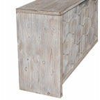 Credenza a buffet in legno a 4 ante stile rustico