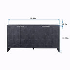 Credenza a buffet in legno a 4 ante stile rustico