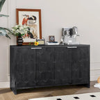 Credenza a buffet in legno a 4 ante stile rustico