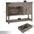 Credenza a buffet - 14.96P x 47.24L x 38.58A