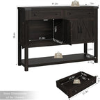 Credenza a buffet - 14.96P x 47.24L x 38.58A