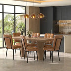 Conjunto de 2/4/6/8 cadeiras de jantar modernas, cadeiras de cozinha estofadas com almofada espessa para sala de jantar